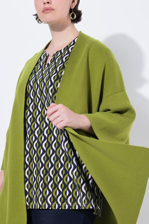 Actual product image Ulla Popken Oversized Shawl Collar 3/4 Sleeve Cardigan (42, 44)