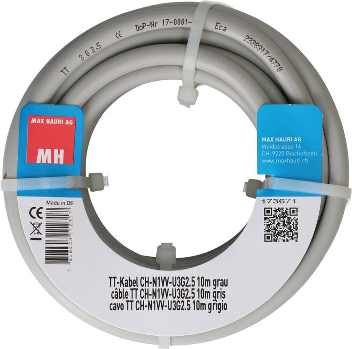 Image du produit Max Hauri Câble TT CH-N1VV-U3G (10 m)