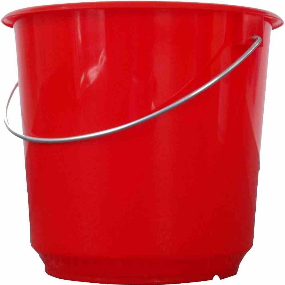 Lockweiler, Aufbewahrungsbox, Haushaltseimer aus Kunststoff in Farbe rot, 15 l, Ø 33x30 cm (Ø 33 x 30 cm, 15 l)