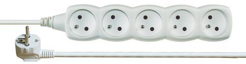 Actual product image Emos Extension cable with earthing, 5 socket outlets white 1.5 m (P0511) (5 x, CEE 7/5, 1.50 m)