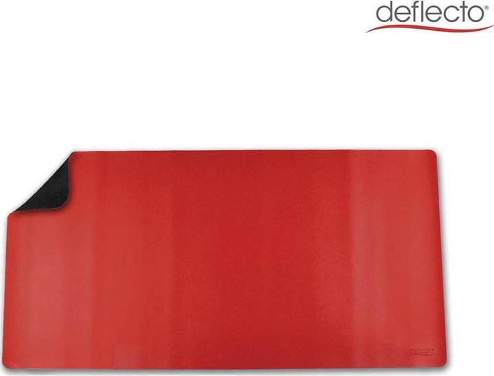 Actual product image Deflecto Schreibtischunterlage Kunstleder, Leder, PVC Schwarz, Rot 80 x 40 cm (80 x 40 cm)