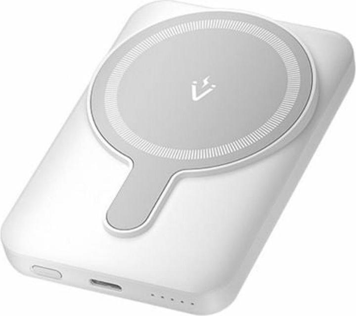 Actual product image Vention 5000mAh Magnetic Wireless Power Bank (USB-C + USB-C + Wireless) 20W White Light Indicator Display Ty (5000 mAh, 20 W, 18.50 Wh)