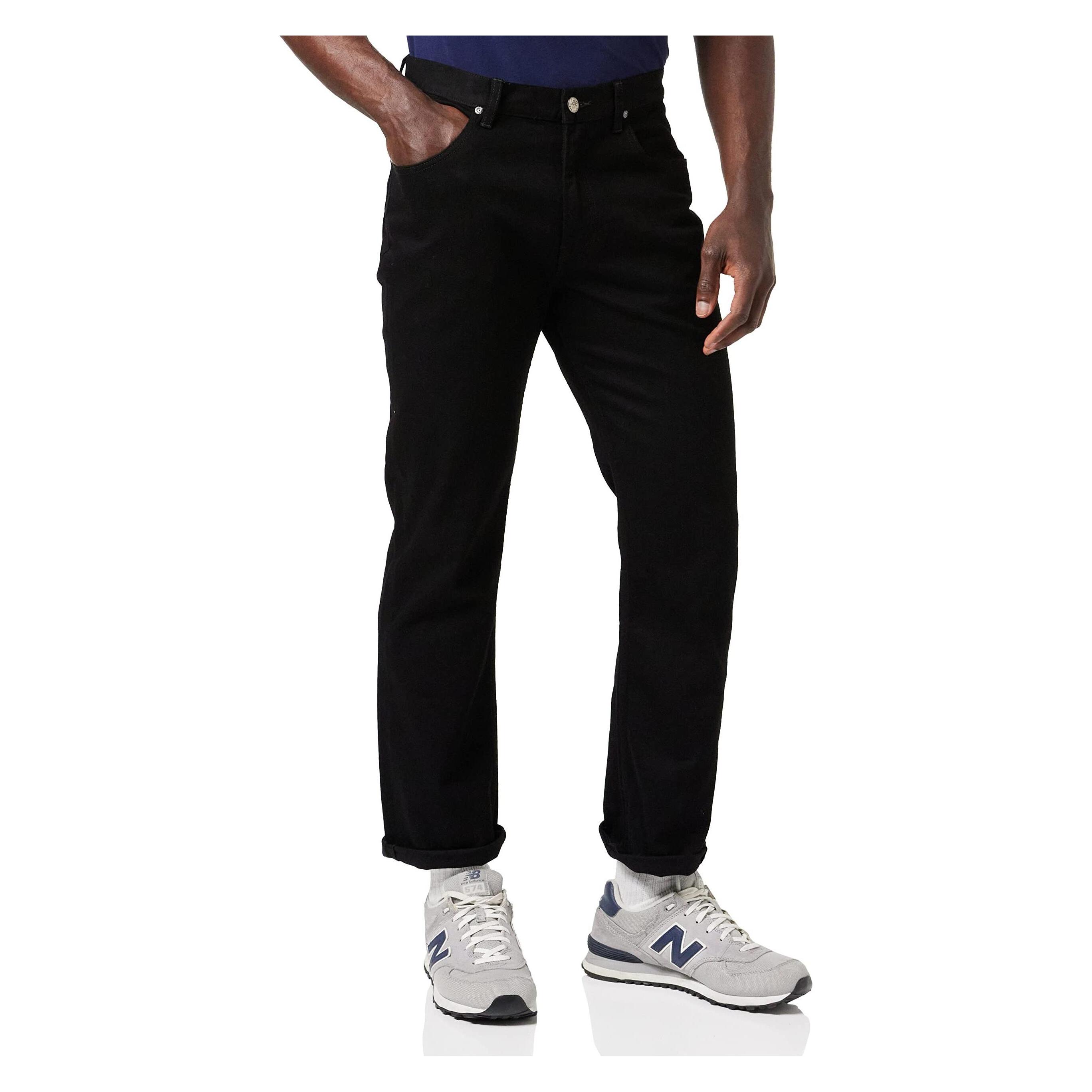 Lee, Herren, Jeans, Brooklyn Jeans Straight Fit Clean Black, Schwarz, (W38/L30)