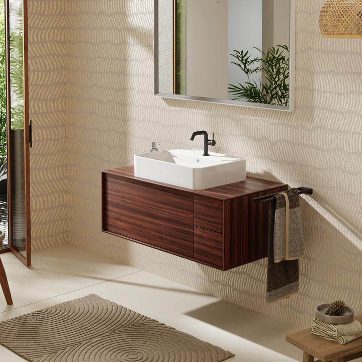 Produktbild hansgrohe Xuniva Q Aufsatzwaschtisch, mit Überlauf, 1 Hahnloch, 600x450mm, weiss (450 mm, 600 mm)