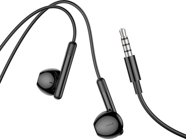 Actual product image Hoco - Stereo Earphones (M93) - Jack 3.5mm with Microphone, 1.2m - Black (Cable)