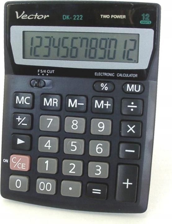 Actual product image Vector Calculator DK-222 (Solar cells, Batteries)