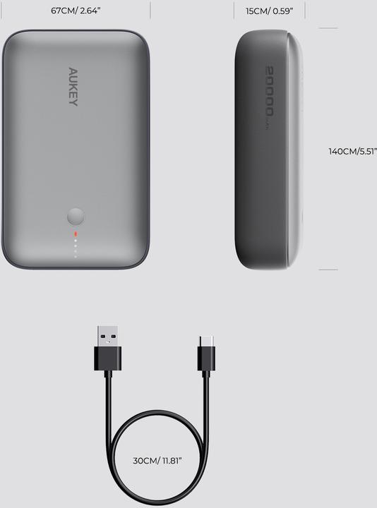 Immagine prodotto Aukey Spark Mini (20000 mAh, 20 W, 74 Wh)
