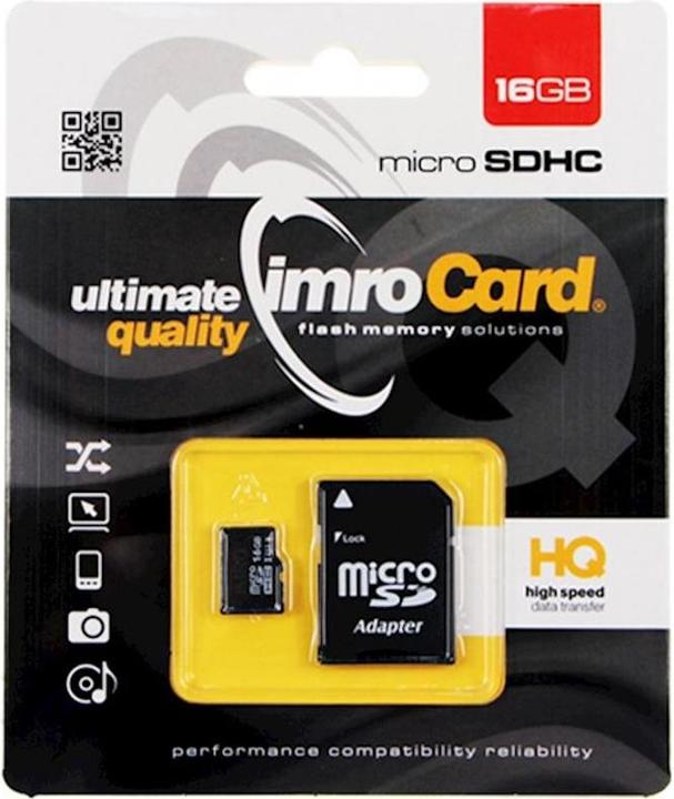 Produktbild IMRO 10/16G UHS-I ADP Speicherkarte MicroSDHC Klasse 10 (16 GB, microSDHC, U1, UHS-I)