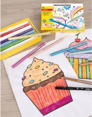 Produktbild EberhardFaber Fasermaler Glitter (16x)