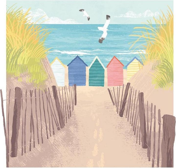 Actual product image Tall Boy Prints Beach Huts Print