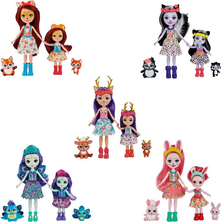 Actual product image Enchantimals Puppe + Little Sister Sort.