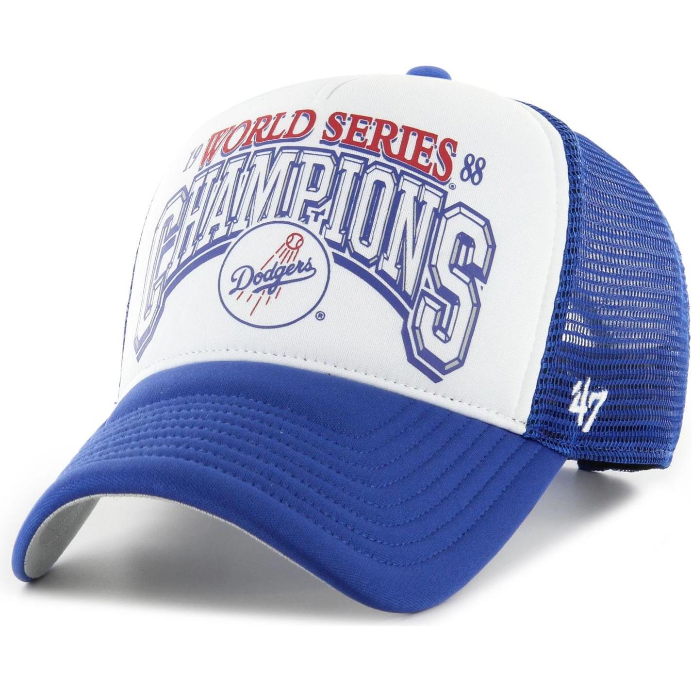 47 Brand, Herren, Cap, Mesh Trucker Cap - Foam Champ Los Angeles Dodgers, Weiss