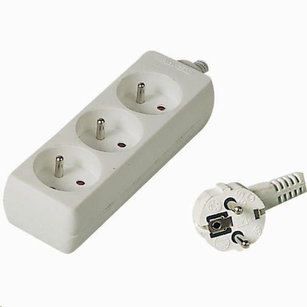 Produktbild PremiumCord PP3-05 power extension 3 AC outlet(s) White (5 m, CEE 7/3, CEE 7/4)