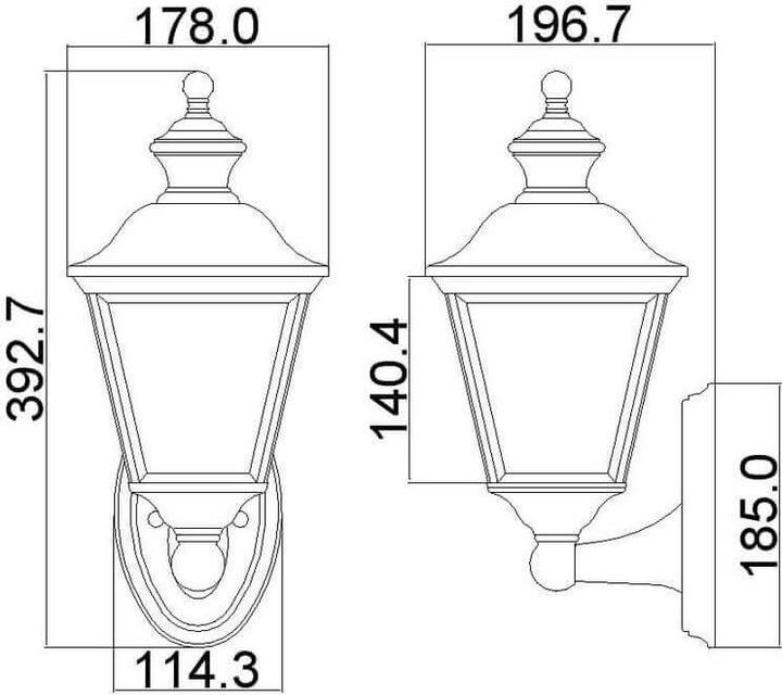 Produktbild Elstead Lighting Bay Shore Aussen-Wandleuchte E27 39cm Poliertes Messing IP44 (E27, IP44)