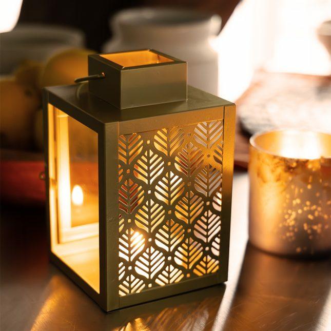 Actual product image Balthasar Metalllaterne LEAF