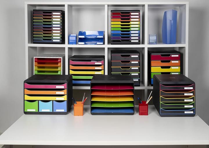 Image du produit Exacompta Boîte à tiroirs MODULO, format A4+, 5 tiroirs verrouillables, fermés, poignée encastrée et (A4+)