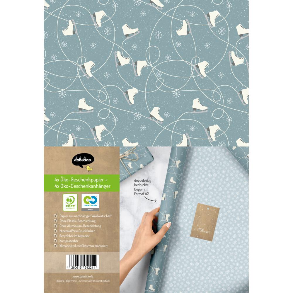 Thumbnail - Dabelino, Geschenkverpackung, Geschenkpapier Set Weihnachten: Schlitt (Geschenkpapier, 1 x)