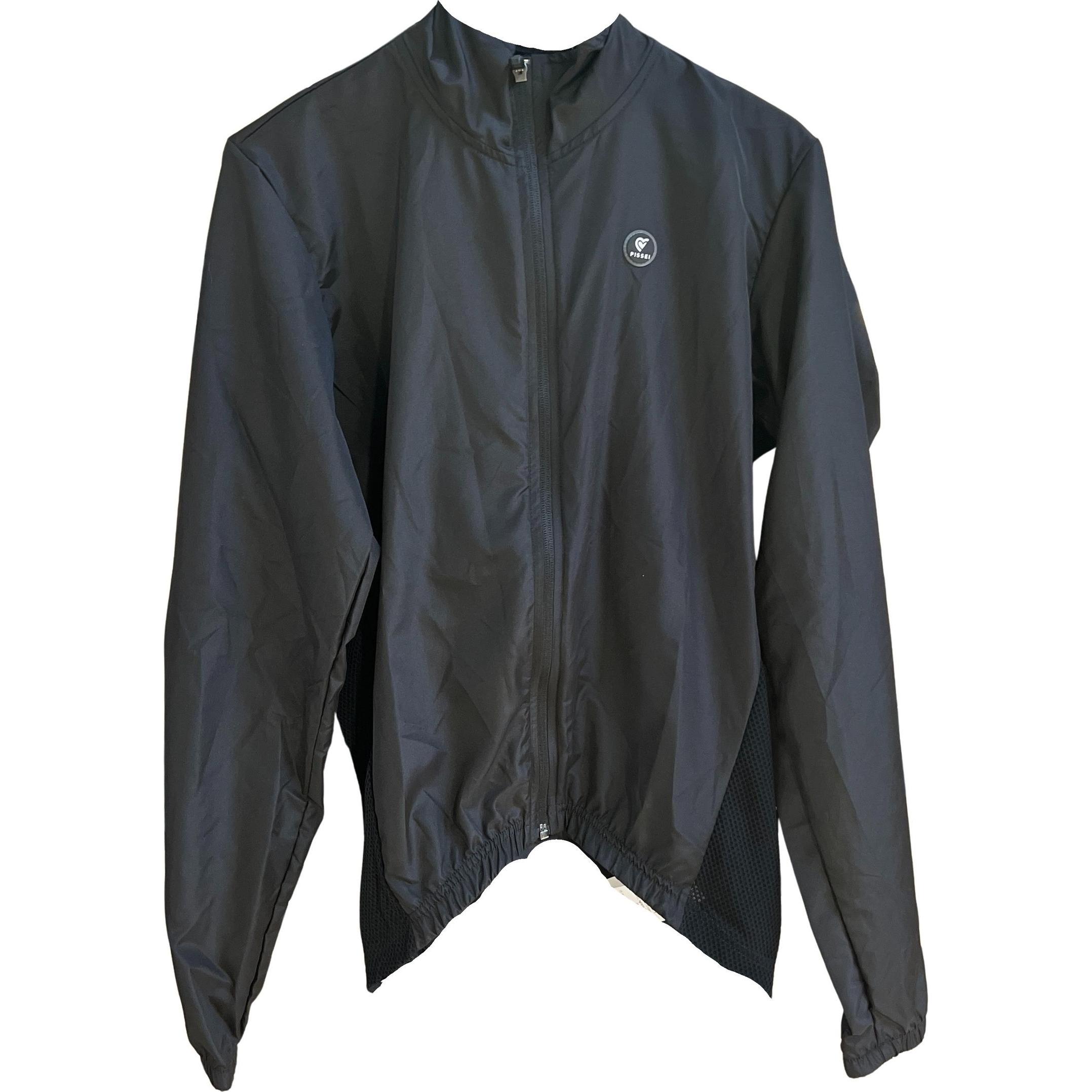 Pissei, Herren, Velotrikot, trikot manteina sante (L), Schwarz, L
