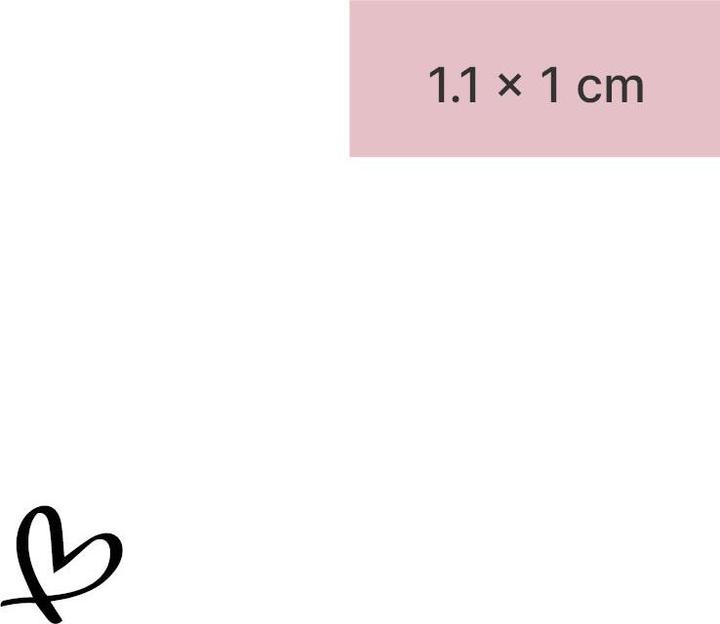 Actual product image minink Temporary tattoo - heart