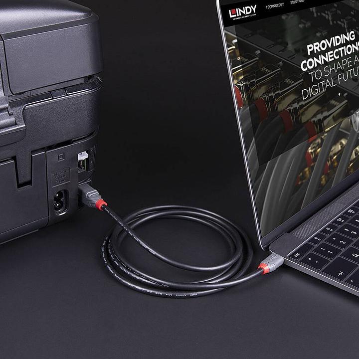 Immagine prodotto Lindy Cavo USB 3.2 da tipo C a B, linea Anthra (2 m, USB 3.2 Gen 1)