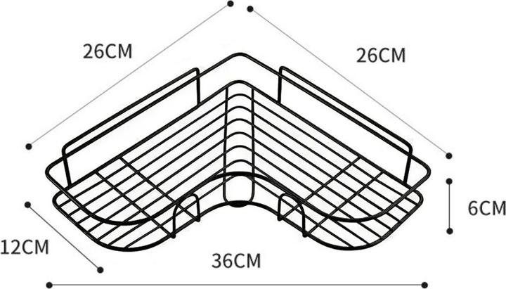 Produktbild König Design Duschregal ohne Bohren Eckregal Badregal Duschablage korb Selbstklebend