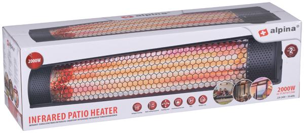 Actual product image Alpina Garden Radiant heater terrace - without remote control (2000 W)