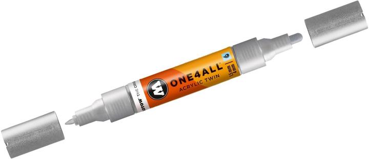 Produktbild Molotow Marqueur pour Maquettes - One4All Twin - Acrylique Argent - 1,5/4mm - -227 - 15 cm (Silber, 4 mm, 1 x)