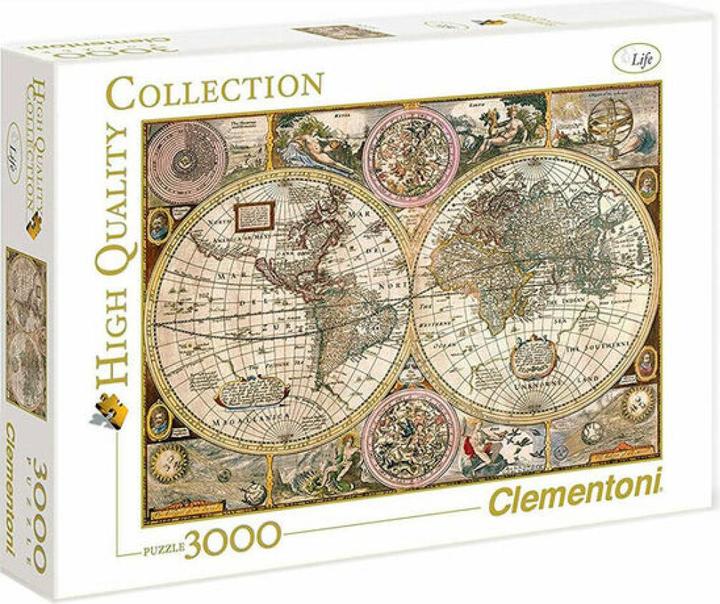 Actual product image Clementoni Old Map Puzzle Game (e) Maps (3000 pieces)