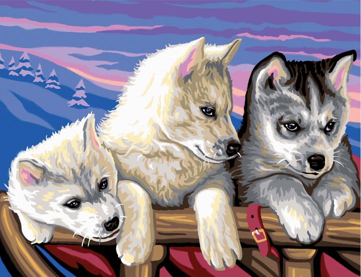 Produktbild Sequin Art Malen Nach Zahlen Huskies