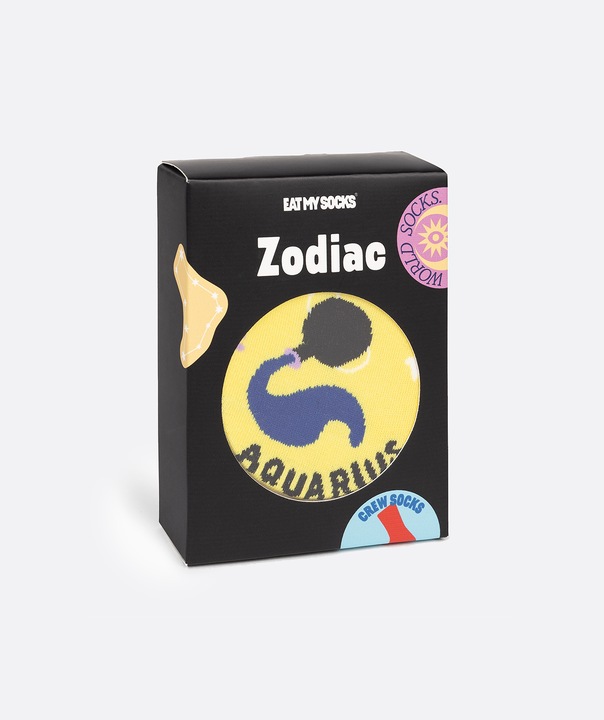 Actual product image Eat My Socks Socks, Zodiac Aquarius (One size)