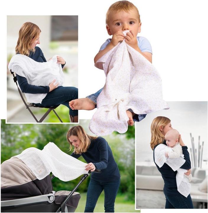 Productafbeelding Sophie la girafe Geschenkset Gaasdoek Set van 4 (70 cm, 70 cm)