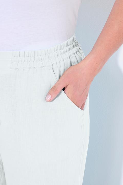 Produktbild Ulla Popken Leinenhose Mary, Elastikbund, weites, gerades Bein (46)