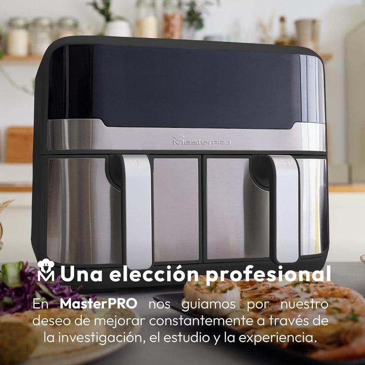 Image du produit MasterPRO Friteuse à air chaud 2400W revêtement antiadhésif, boîtier Cool-Touch, fonction minuterie, avec di