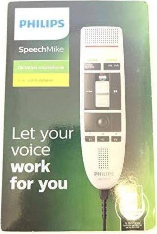Image du produit Philips LFH3220 SpeechMike III Classic Integrator (sans logiciel, commutateur à glissière).