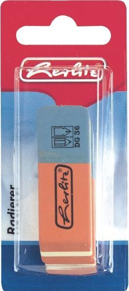 Image du produit Herlitz Gomme en caoutchouc naturel, couleur : bleu/rouge