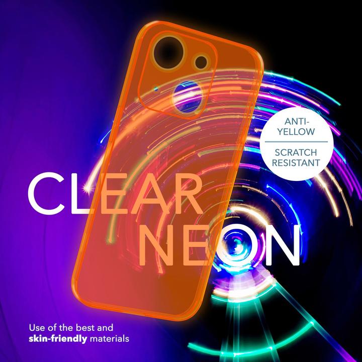 Actual product image Nalia Clear Transparent Neon Silicone Sleeve (Apple iPhone 14)