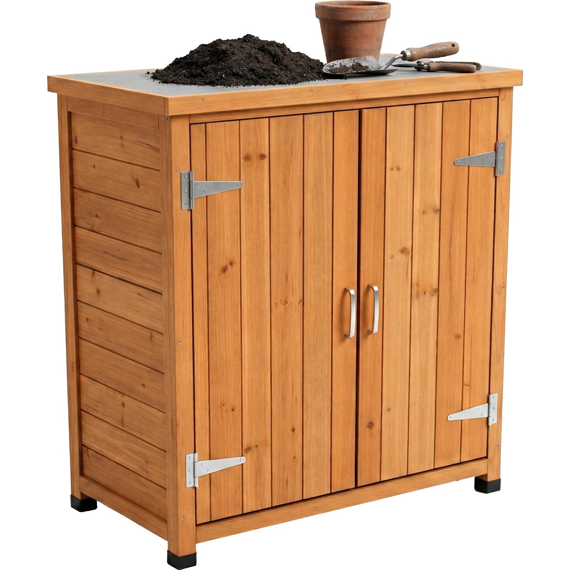 Relaxdays, Casetta da giardino + Armadio da giardino, Banco da giardinaggio