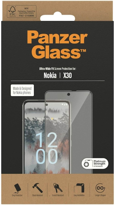 Produktbild PanzerGlass Displayschutz Ultra Wide Fit Nokia X30 (1 Stück, Nokia X30 5G)