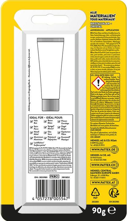 Image du produit Pattex Clair comme du cristal (90 g)