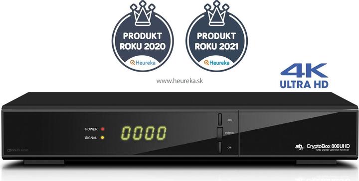 AB Com AB Cryptobox 800 Digitaler Satellitenreceiver und Mediaplayer 2 in1 UHD/AB CR800UHD 4K - UHD Receive (DVB-S2X)