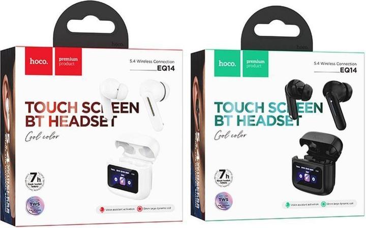 Immagine prodotto Hoco Wireless headphones wireless earphones bluetooth with touch screen TWS EQ14 white (7 h)