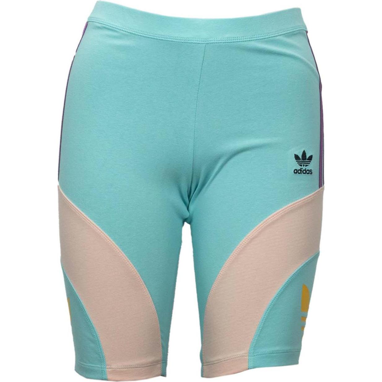 adidas, Damen, Sporthose, Cycling Short Hot Pant Damen Hose Radhose Sport Türkis FN2906 36 / S (36), Blau, 36