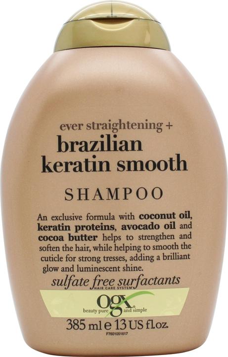 Ogx Shampooing ORGANIX Kératine Brésilienne Lisse 385ml (385 ml, Shampoing liquide)