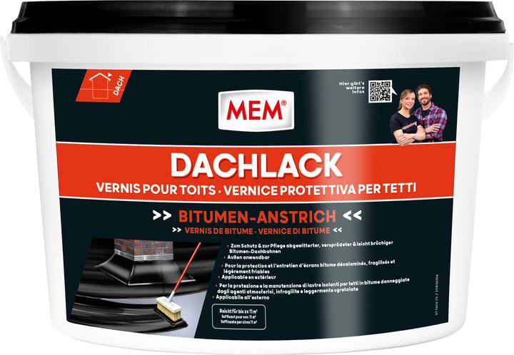 Produktbild MEM Dachlack (5.22 kg, Black, 5000 ml)