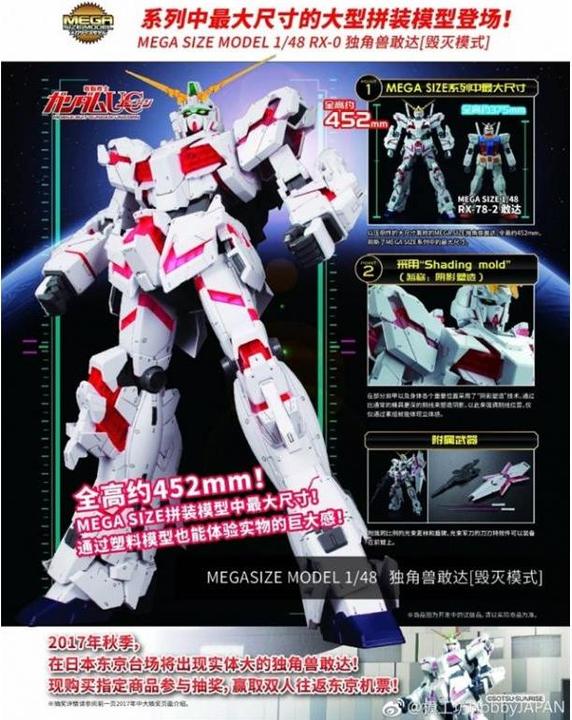 Produktbild Bandai MEGA SIZE 1/48 RX-0 Unicorn Gundam (Destroy Mode)