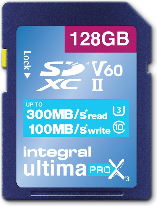 Produktbild 128GB ULTIMAPRO X3 UHS-II V60 Professional Grade SD Card Up to 300MB/s Read & 100MB/s Write (128 GB, SD, U3, UHS-II)