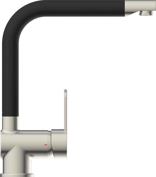 Productafbeelding Schütte Keukenkraan RIO spoelbakmengkraan RVS look zwart mat draaibaar 79866