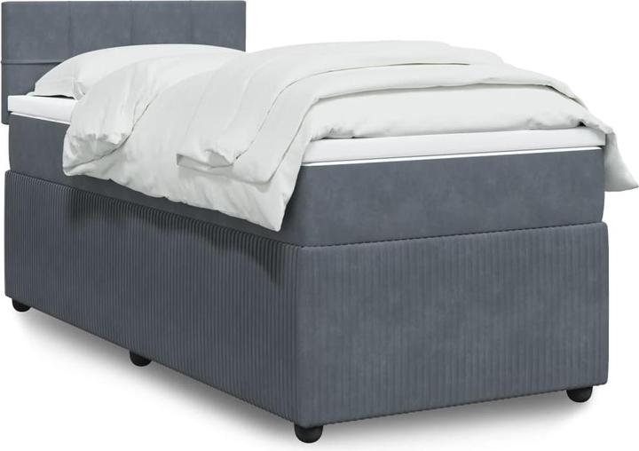 VidaXL Bo x springbett mit Matratze 160 x 200 cm Samt (160 x 200 cm, 160 x 200 cm)