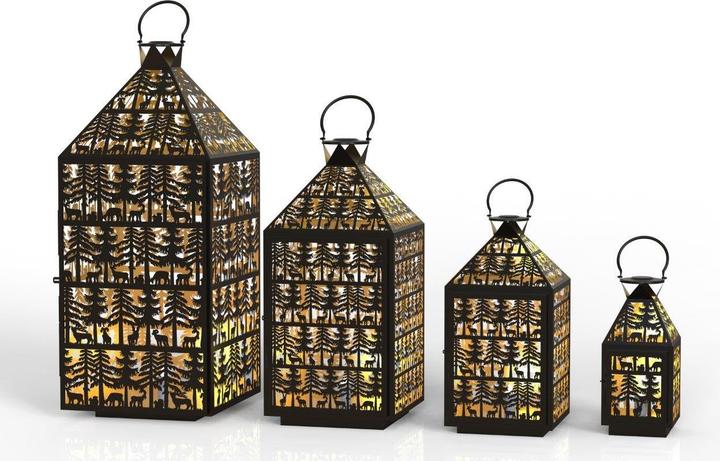 Actual product image GuGus Laterne Forest 4er Set aus Metall