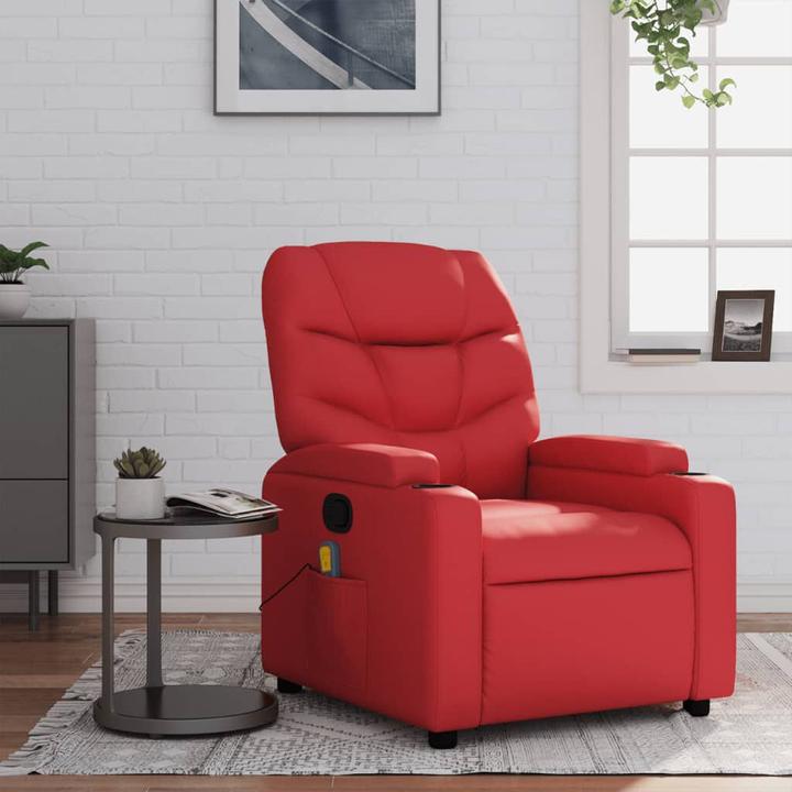 Produktbild VidaXL Massagesessel Rot Kunstleder,Farbe: Rot,Material: Kunstleder